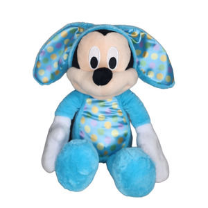 Mickey Mouse Disney  Easter Bunny Ears Plush Costume 15 Inch Blue